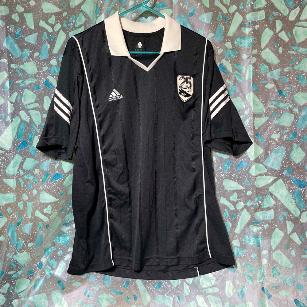 Adidas Men’s Soccer Polo Black/White 25 PREOWNED